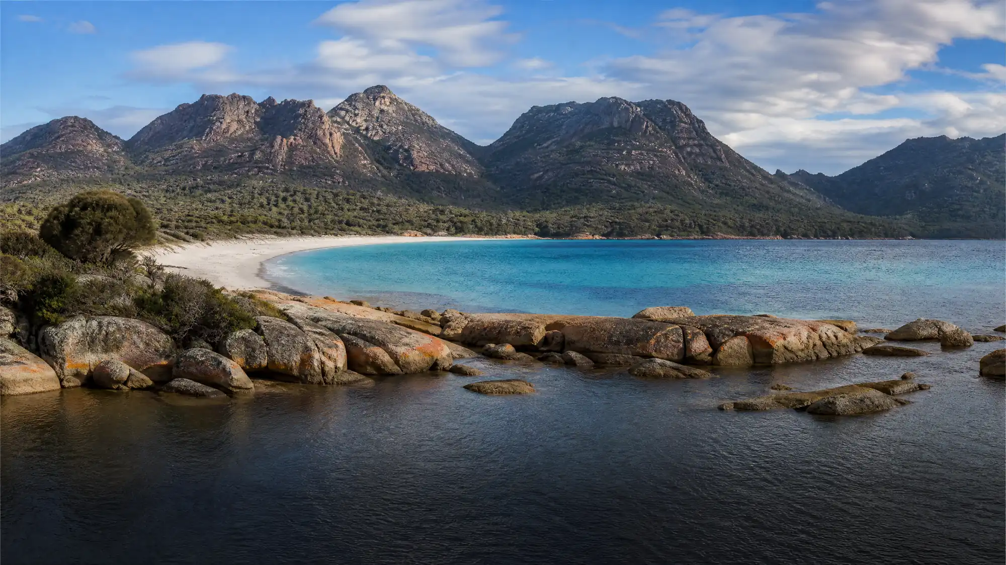 Hike the pink granite Hazards to the Wineglass Bay lookout, or view the rugged coastline from the water on a 4.5-hour eco-cruise.